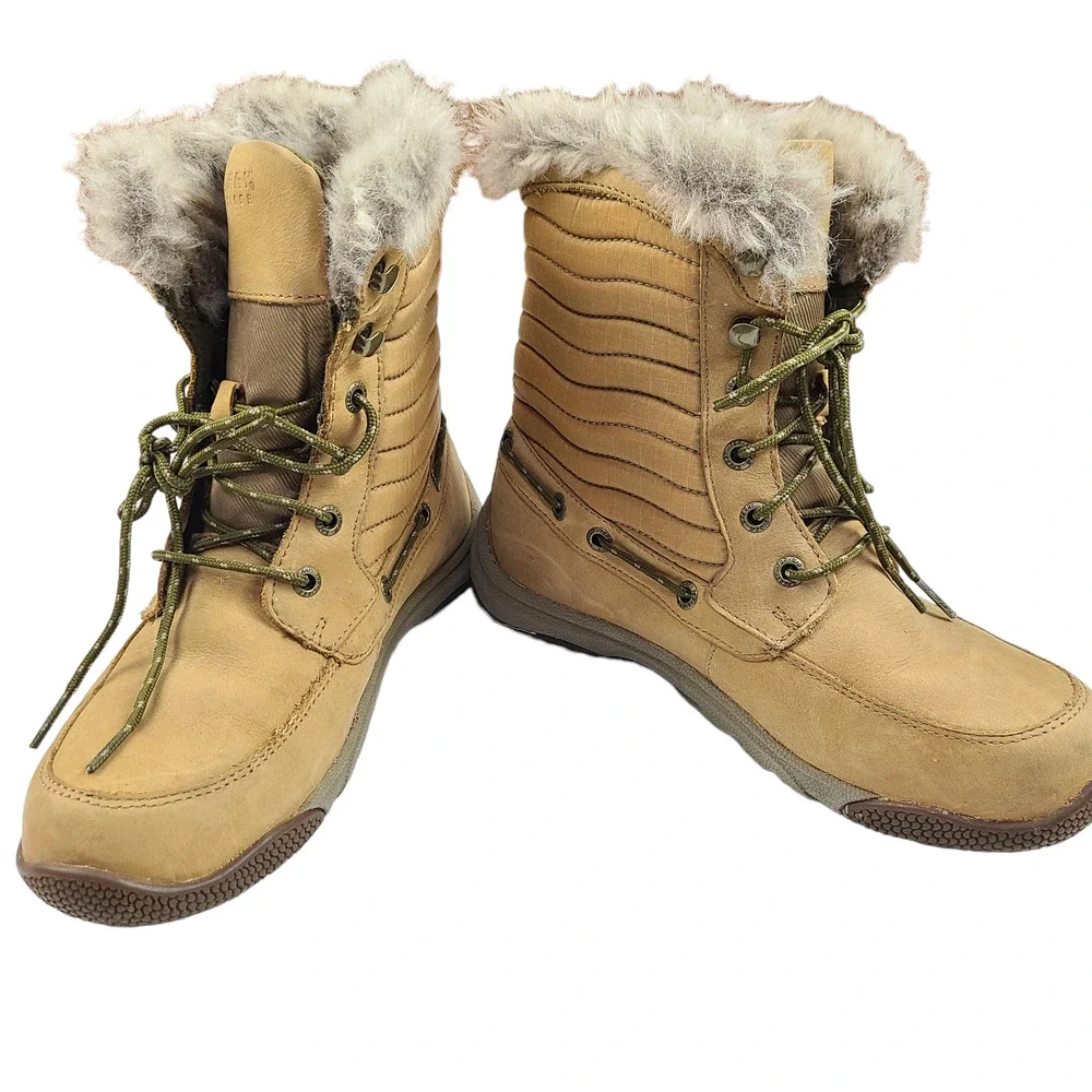 SPERRY WOMEN'S WINTER HARBOR BOOT Brown 6.5 Lace Up Ankle Winter